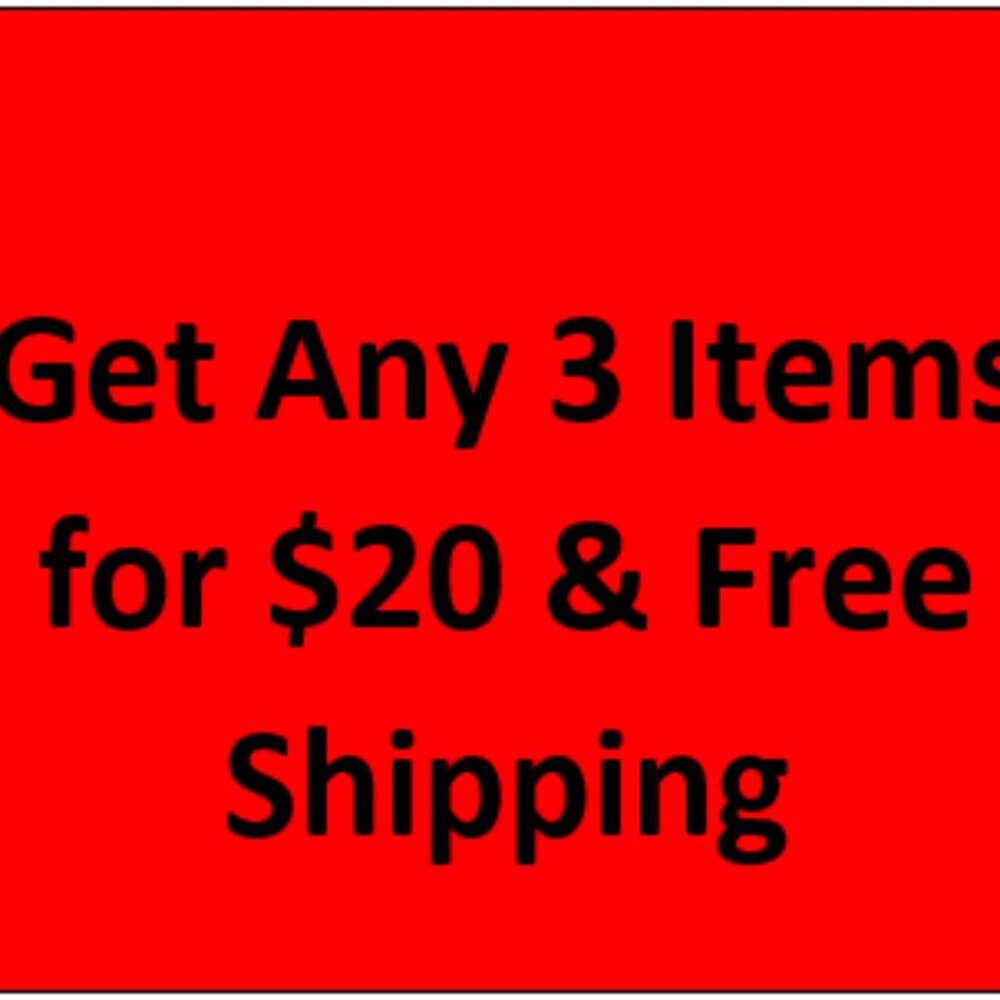 Get Any 3 Items for $20 & Free Shipping